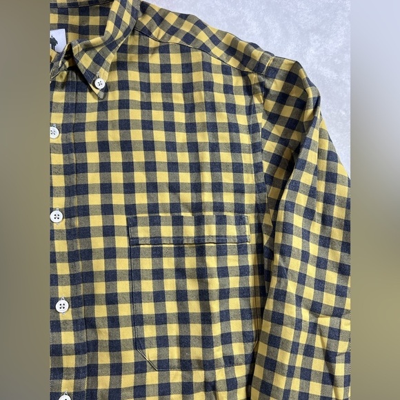 Lorenzini Made in Italy Size Large Green Gingham Cotton Twill Designer Shirt C21 - Picture 8 of 13